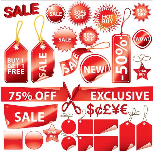 Red Labels vector