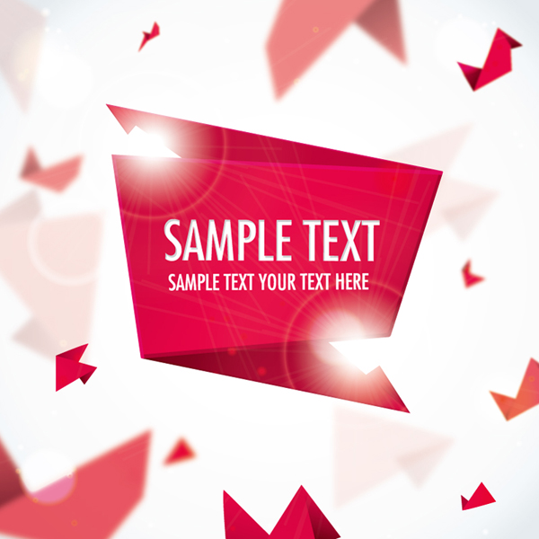 Red Origami background Illustration vector