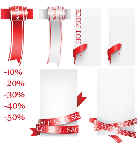 Red Sale Elements vector graphics