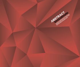 Red geometric polygon background vector