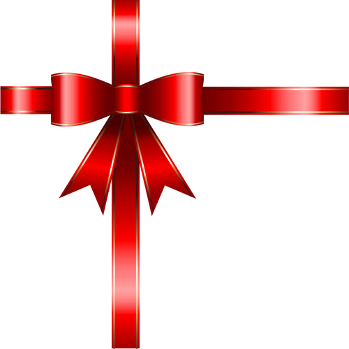 Red ribbon gift box vector