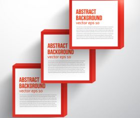 Red square with paper background vectors 02