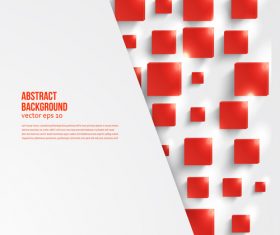 Red square with paper background vectors 03