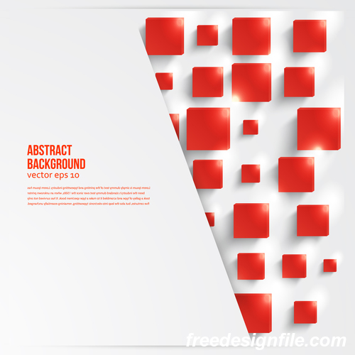 Red square with paper background vectors 03