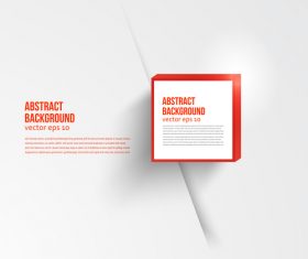 Red square with paper background vectors 04