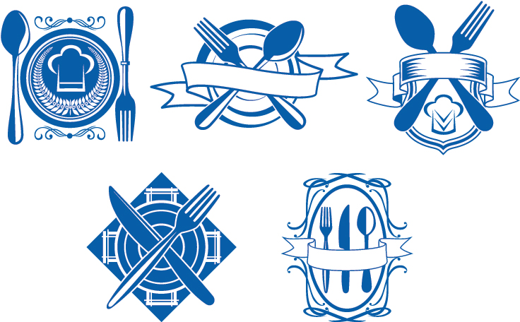 Restaurants logos 1 vector