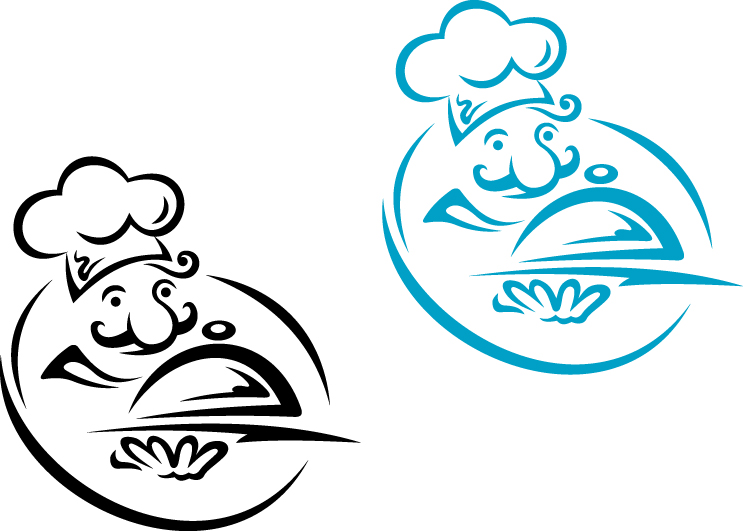 Restaurants logos 3 vector