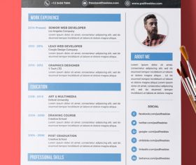 Dark Styles Designer Resume PSD Template free download