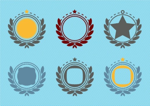 Retro Emblem Badge Decorations vector