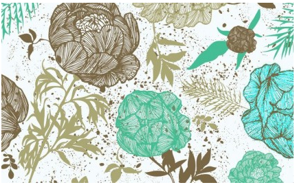 Retro Floral Pattern Free vector