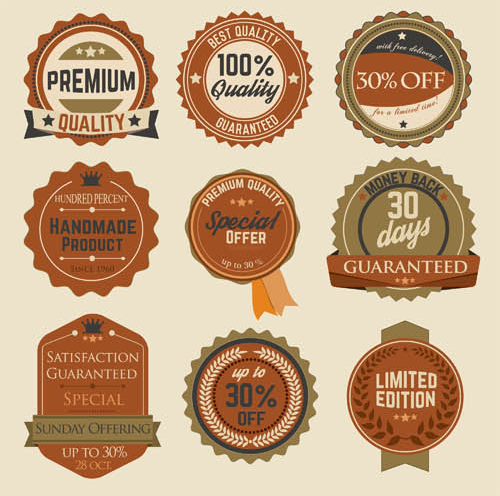 Retro Labels and Tags vector