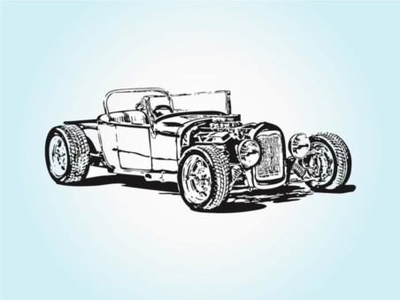 Retro Sport Car Illustration vector