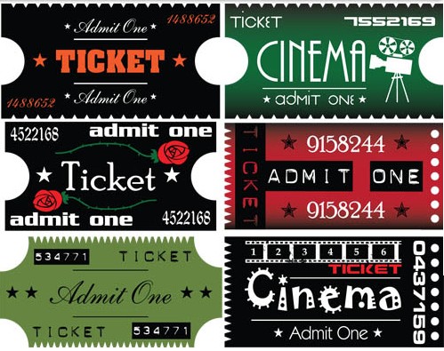 Retro Style Tickets vector