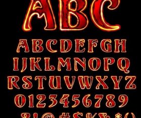 Retro classic alphabet font vector