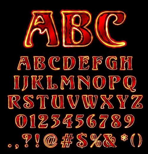 Retro classic alphabet font vector
