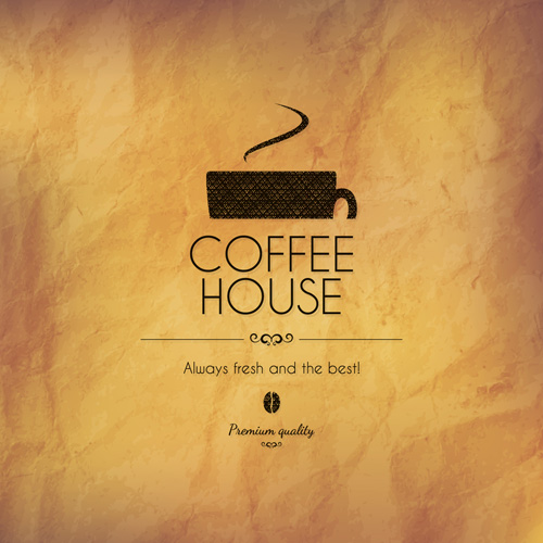 Retro coffee house menu cover 2 vector
