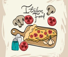Retro italian restaurant menu template vectors 01