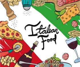 Retro italian restaurant menu template vectors 03