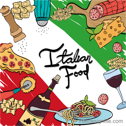 Retro italian restaurant menu template vectors 03