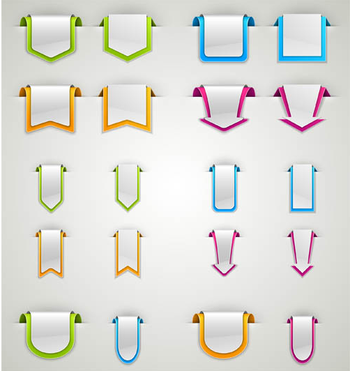 Ribbons Elements vector free download