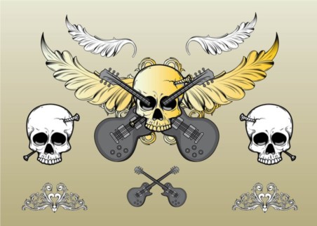 Rock Skull vector graphics