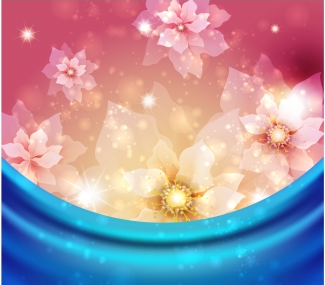 Romantic flower background vector