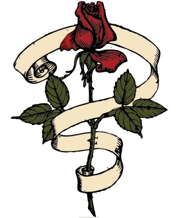 Rose Scroll clip art vector