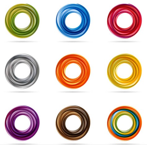 Round Colorful Elements vector