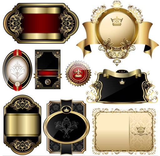 Royal Style Labels vector