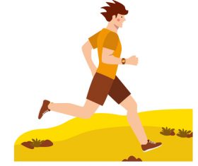 Running young man vector