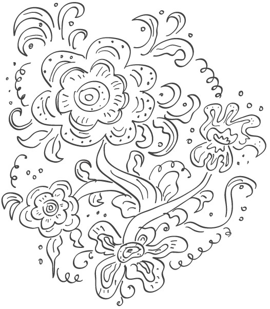 Russian Floral Pattern shiny vector