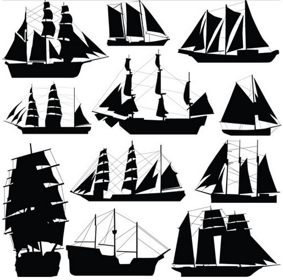 Sailboats Patterns vector