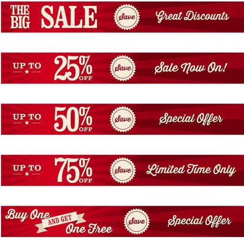 Sale Bright Labels free vector