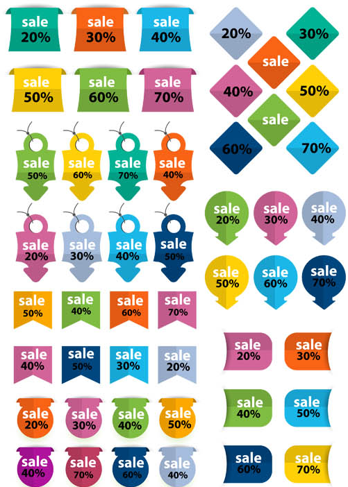 Sale Colorful Elements Illustration vector