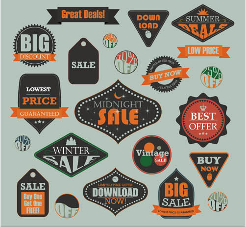 Sale Labels free vector graphics