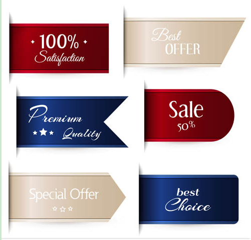 Sale Ribbons graphic vector material