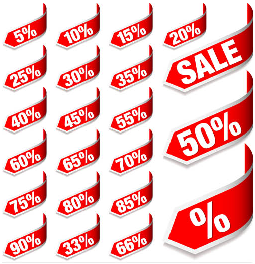 Sale Stickers free vector