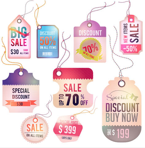 Sale Stickers free vector