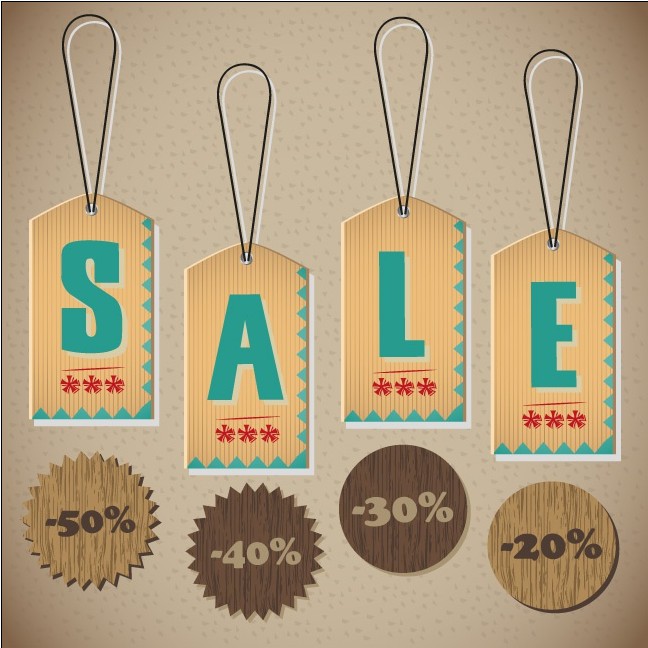 Sale Tags vector graphics