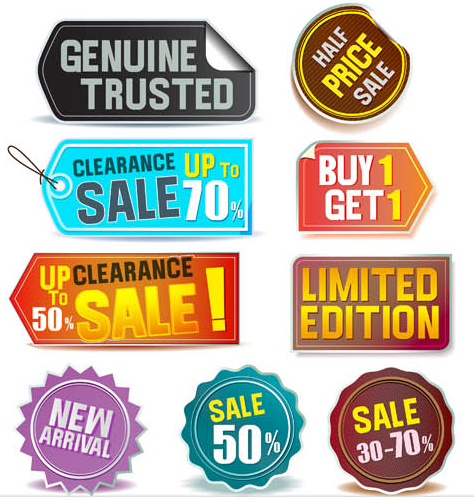 Sale and Discount Elements vector