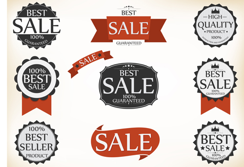 Sale labels 1 vector graphic