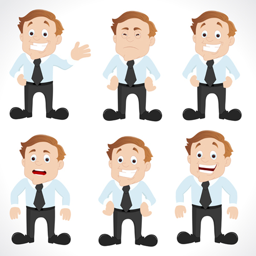 Salesman Characters vector set