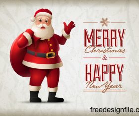 Santa boy illustration vector design 03