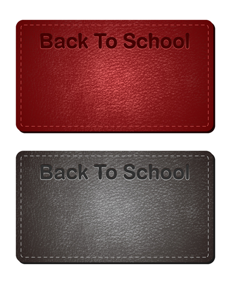 School Leather cards vector