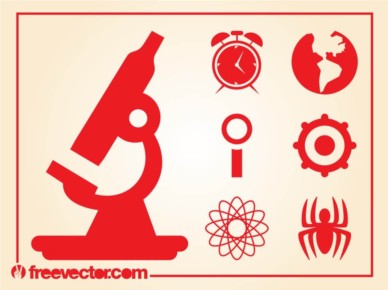Science And Research Icons vector