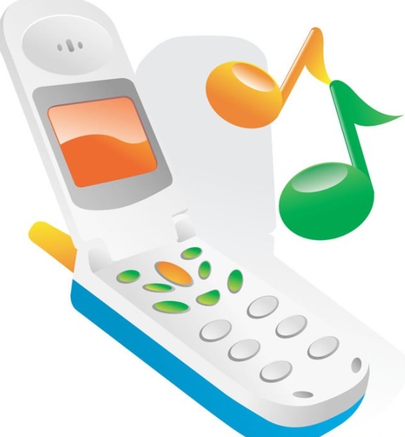 Science and technology communication mobile phone vector