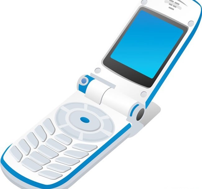 Science and technology communication mobile phone 2 shiny vector
