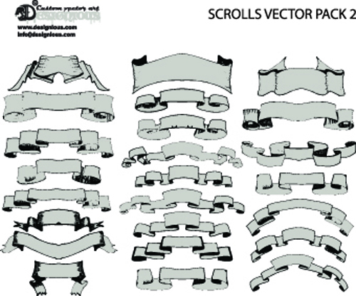 Scrolls illustration 2 vector