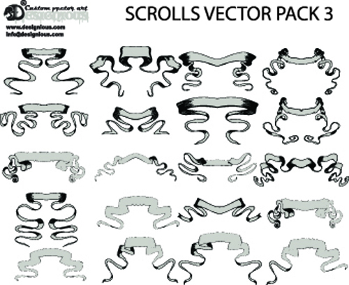 Scrolls illustration 3 vector