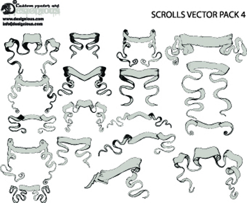 Scrolls illustration 4 vector